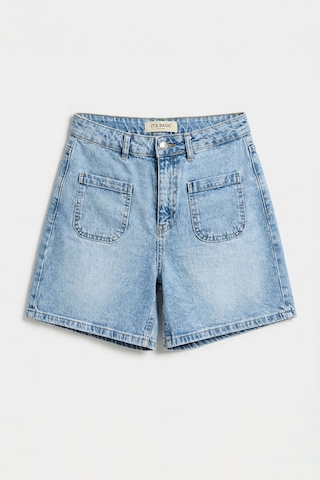 it's basic Kadın Snow Kot 4s6-32 Mom Fit Önden Cepli Denim Şort