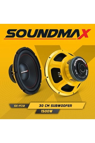 Soundmax Sx-fc12 Subwoofer Bas 30 Cm 1500w 400rms