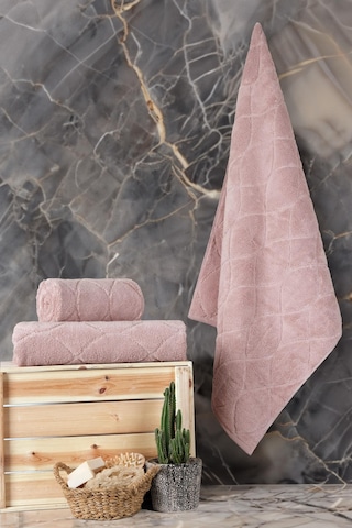 Varol Voli Micro Cotton Banyo Havlusu 90x150cm Pudra-90x150cm Pudra