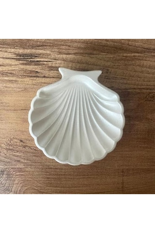 Dekoratif İstiridye Takılık Döküm Seramik Tozu El Boyaması