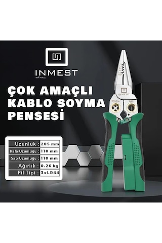 Inmest Çok Amaçlı Kablo Soyma Pensesi