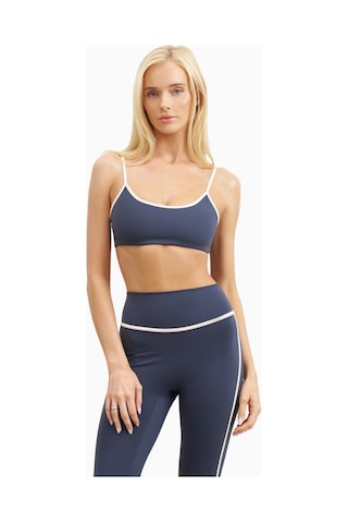 Because Of Alice Base Contrast Trim Cami Bra Tamamlayıcı Spor Sütyeni Mavi