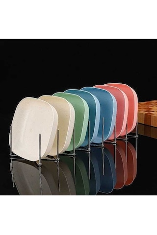 Fortunelane Stainless Steel Çok Amaçlı Genişletilebilir Tabak Rafı - 7 Katlı, Ayarlanabilir Bölmeli, Mutfak Organizatörü, Gümüş R Gümüş