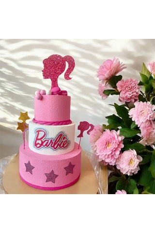 Sutasarimevi Barbie Maket 3 Katlı Yaş Pasta