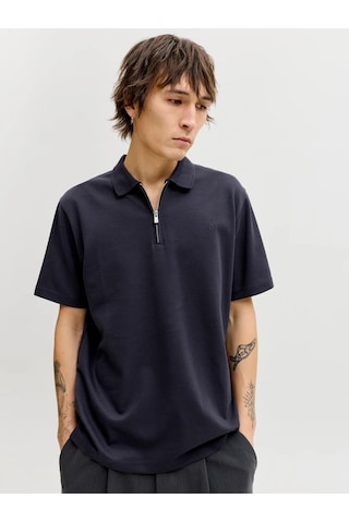 Jack & Jones Jack&jones Jprblaethan Ss Erkek Polo T-shirt 12292992 Lacivert