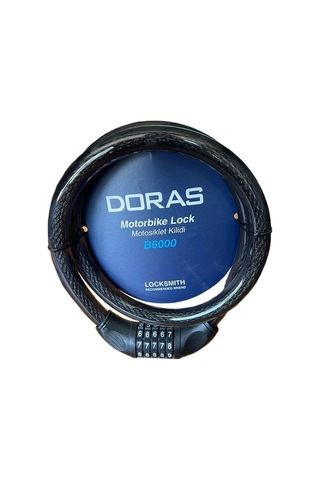 Doras B6000 Şifreli Bisiklet / Motorsiklet Kilidi Beyaz