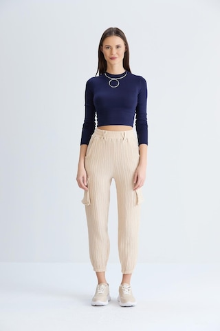 Sortie Collection Kargo Cepli Gofre Pantolon Taş-taş Taş