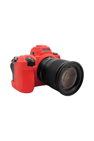 Nikon Z6 Iı İçin Puluz Yumuşak Silikon Koruyucu Kılıf Kırmızı Kırmızı