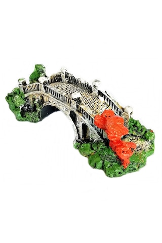 Taş Köprü Akvaryum Dekoru 16 Cm - Renk Turuncu