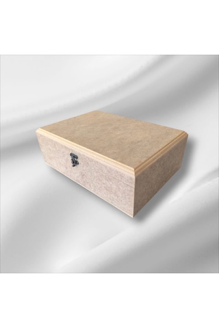 Ahşap-ham Mdf-4 Bölmeli-klipsli-takı-dekoratif Organizer Kutu