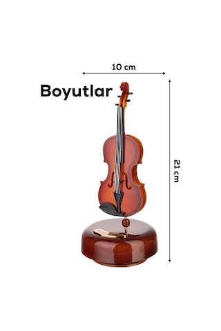 Mucit Home Hareketli Keman Müzik Kutusu - Nostaljik Keman Müzikli Dönence