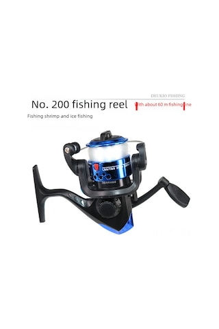Wezone Deukıo 200 Model Spinning Olta Makinesi - Mini Buz Balıkçılığı İçin Tel İçeren Altın Kaplama Spinning Reel Toptan Satış