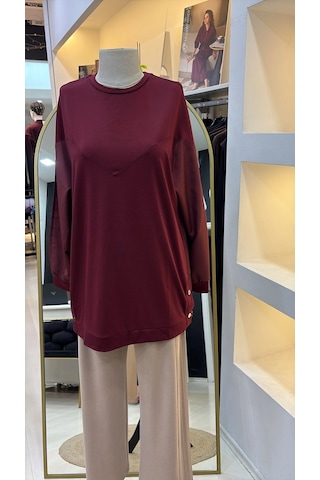 Qmash Penye Tunik Bordo 6193