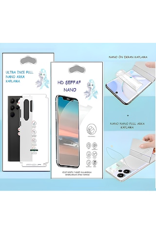 Casper Via E4 - Nano Ekran Koruyucu Hd Şeffaf + Nano Arka Kaplama Set Ultra İnce Esnek