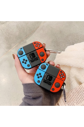 E2M Apple Uyumlu AirPods 3 KILIF NINTENDO MAVi