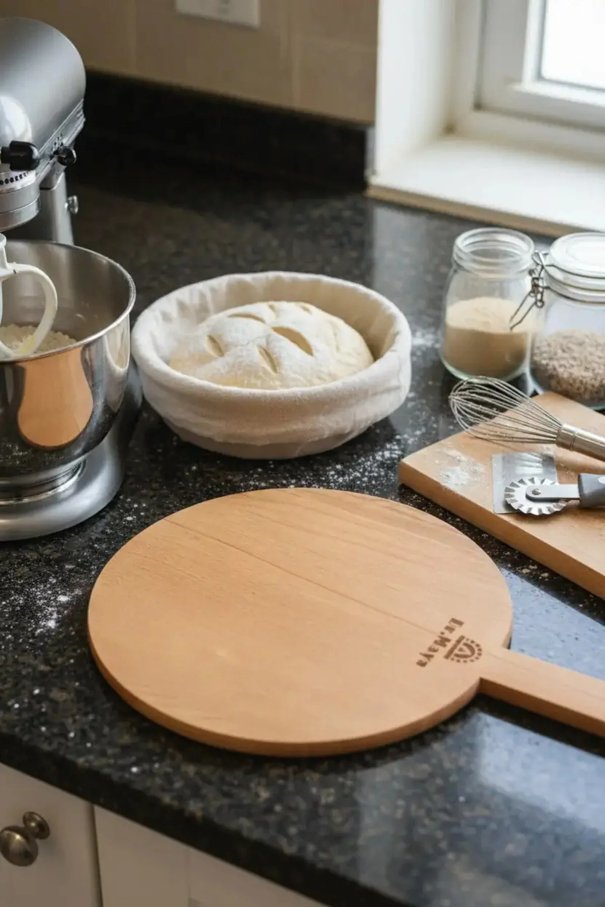 Ahşap Fırıncı Küreği 30 Cm Kayın Ağacı, Pizza, Lahmacun Ve Pide İçin Dayanıklı Kürek Ahşap