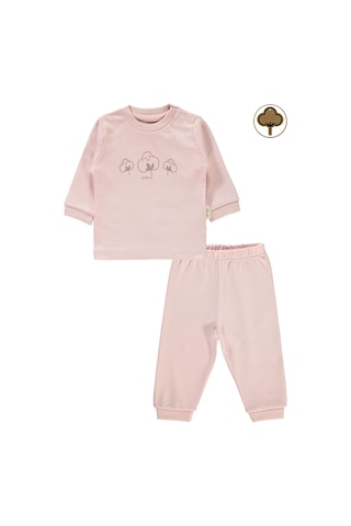 Civil Baby Bebek Organik Pijama Takımı 1-9 Ay Pembe