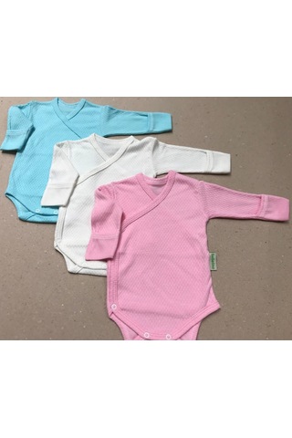 Özdemirlitekstil Bebelino Çıtçıtlı Badi Kruvaze (3'Lü Paket) (456566349) Çok Renkli