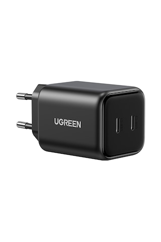 Ugreen 45w Gan Hızlı Şarj Cihazı Type-c Qc Pd 2xusb-c, Siyah, 65058