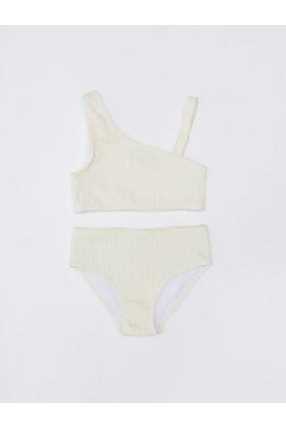 Deep Beach Dokulu Kumaş Kız Çocuk Bikini Takım 001