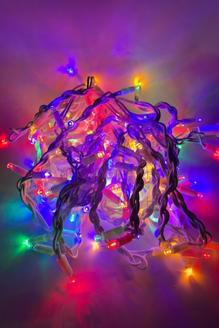 10 Metre Rgb İp Led Yılbaşı Süsü Ip65 Dış Mekan Eklenebilir Beyaz Kablolu Dekoratif Led Işık Renkli