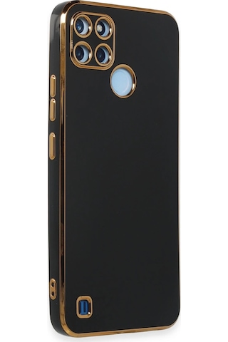 Newface Realme C25y Kılıf Volet Silikon Glblseme - 32 - Siyah