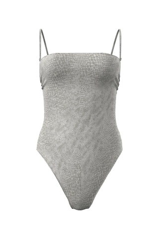 Calvin Klein Kadın Straplez Gri Tek Parça Mayo-13391 Gri