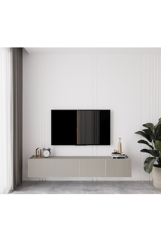Capella Kumtaşı Rengi Mdf 4 Kapak Duvara Monte 160 Cm Tv Ünitesi