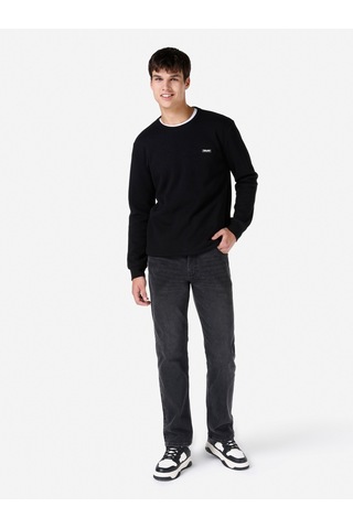 Colins Siyah Erkek Tshirt U.kol Siyah