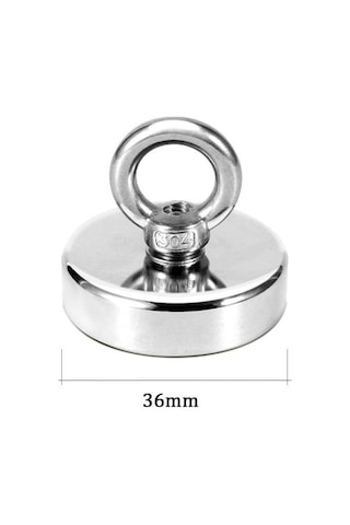 36mm Süper Güçlü Magnet Fishing Neodyum Pot Mıknatıs, Kurtarma Mıknatısı