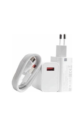 Beyaz Ultra Plus Hızlı Şarj Seti Şarj Adaptörü Ve Kablosu 67w Tkdytgsgdqym4a31312