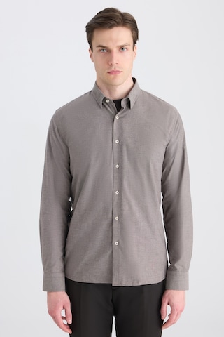 Twn Slim Fit Kahverengi Armürlü Gömlek 5ef02ee04259m Çok Renkli