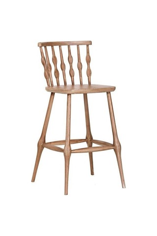 Natura Retro Ahşap Bar Sandalyesi Natural