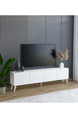 Beyaz 160 Cm Tv Ünitesi %100 Mdf - Modern Ve Şık Tasarım