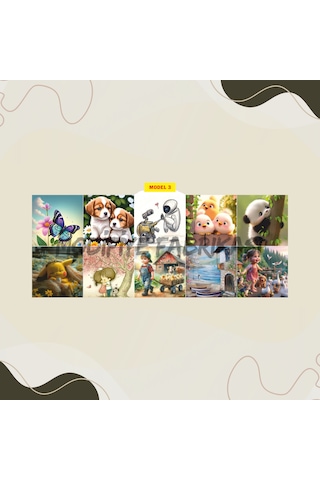 Dekoratif Priz Kaplama Folyosu - Uv Baskılı- Tüm Tekli Anahtar M3 Çok Renkli