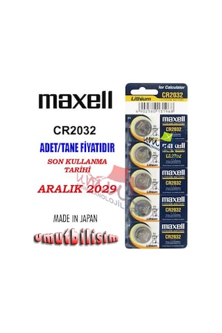 Maxell Cr 2032 5'li Lityum Pil