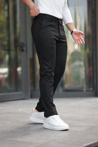 Erkek Dokuma Kumaş Pantolon Siyah