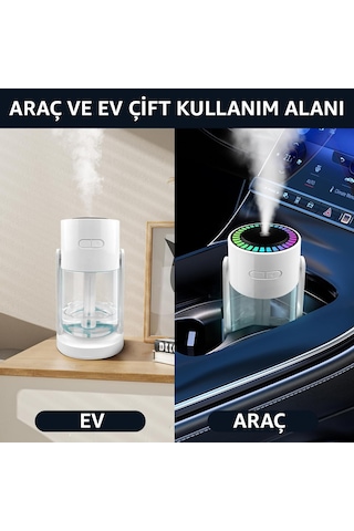 Robeve Buhar Makinesi Yıldız Projeksiyonlu Araç Ve Oda Hava Nemlendirici Led Işıklı Aroma Difüzörü Oto Nemlendirici