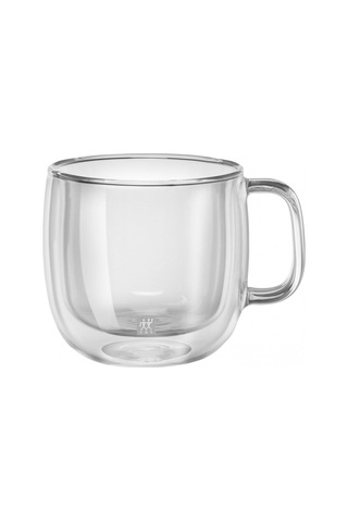 Zwilling 395001130 Çift Camlı 2'Li Kulplu Cappucino Bardağı