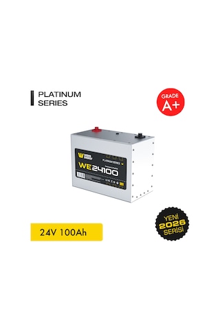 Werer Energy 24V 100Ah LiFePO4 Platinum Series Bluetooth'lu Lityum Demir Fosfat Akü