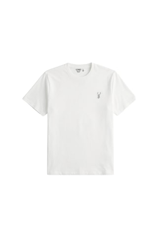 Genius Store Erkek Siyah Tişört %100 Pamuk Süprem Basic Tişört Bisiklet Yaka Nakışlı T-shirt Erkek-2li Beyaz - Lacivert