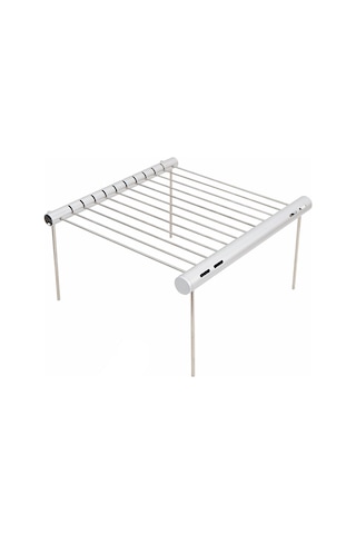 Lemestar Pratik Çelik Mangal Seti, Ev Ve Dış Mekan Kullanıma Uygun, Kolay Montajlı, Taşınabilir Bbq Aleti Gümüş