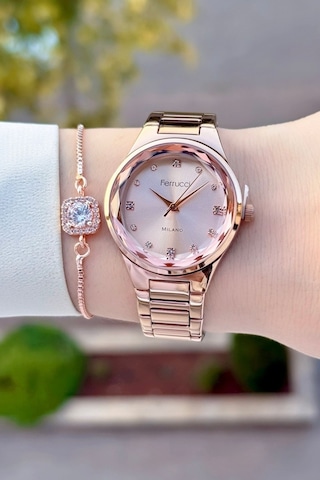 Ferrucci Fcgnct386 Kadın Kol Saati Rose Gold
