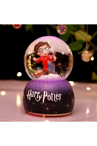 Mobgift Harry Potter Süpürgeli Model Mini Boy Kar Küresi Cam
