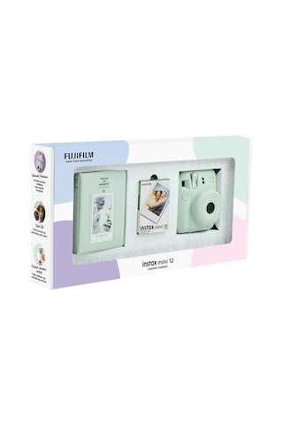 Fujifilm Instax Mini 12 Fotoğraf Makinesi + 10'lu Film + Pvc Albüm Yeşil