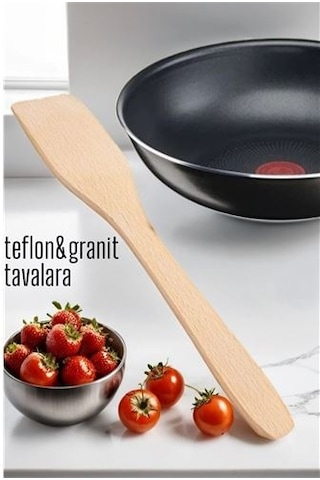 Ahşap Spatula Doğal Gürgen Ağacı 717902 Çok Renkli