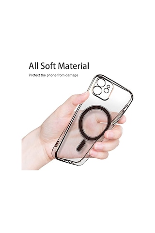 Apple iPhone 11 Uyumlu Üst Kalite Kablosuz Şarja Uygun Silikon Kılıf Siyah