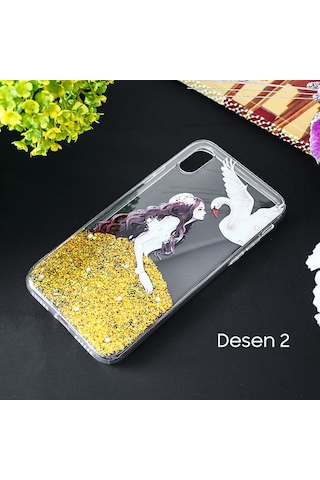 Apple Uyumlu iPhone X Xs 3D Diamond Elbise Seffaf Silikon Kilif 318313054 - Renk / Desenli 1
