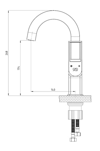 Gpd MTL190 Quadro Tek Gövde Lavabo Bataryası