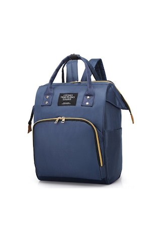 Suofeng Anne Çanta 2022 Yeni Moda Koyu Mavi Kumaş Çift Askılı Çanta, Emzik Taşıma Fonksiyonuyla Pratik Anne Çantası Mavi